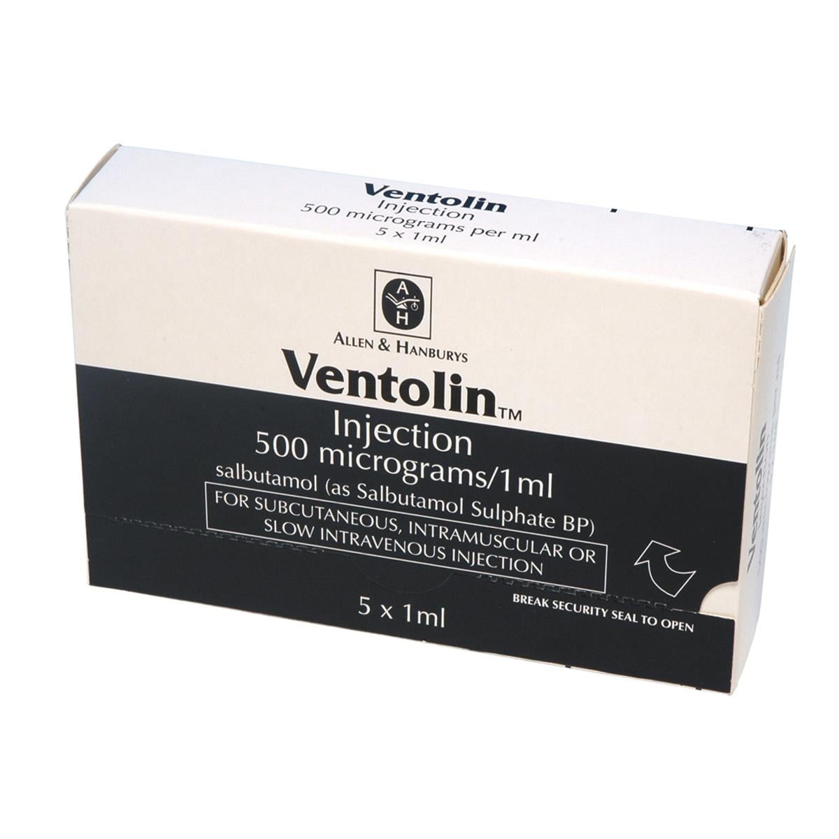 Ventolin Injector 500 Micrograms 1ml 5pk