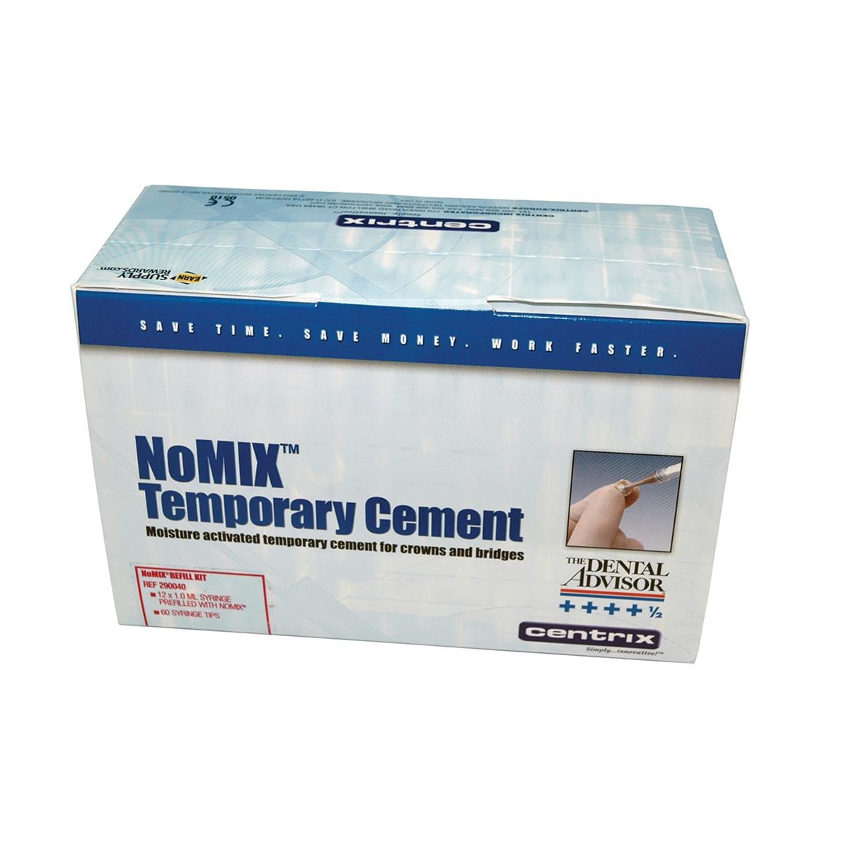 NoMIX Temp Cement Syringe Kit Prefilled 1ml 12pk - Kent Express Dental