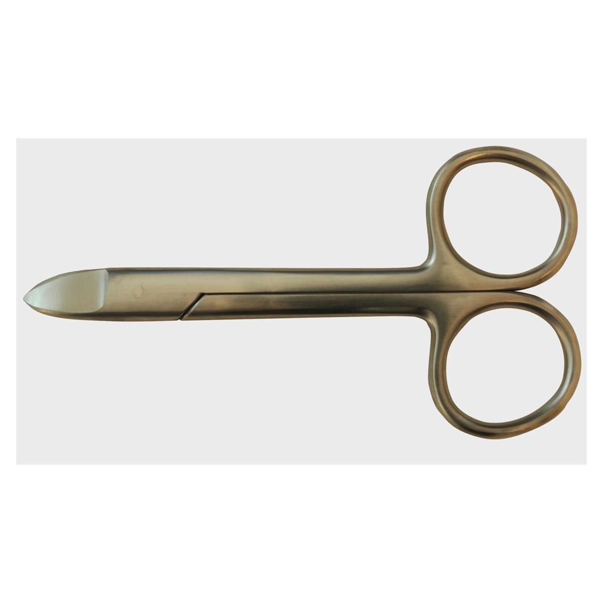 HS Crown & Collar Scissors Curved Smooth 4" (10cm)