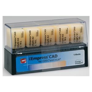 IPS Empress CAD CEREC/inLab Multi Blocks Shade BL3 Size C14L 5pk
