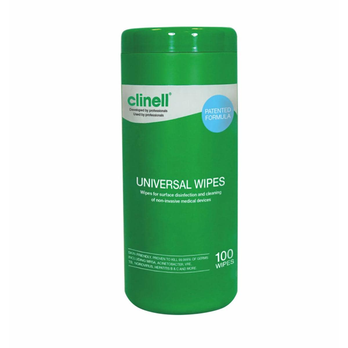 Clinell Universal Cleaning Wipes Tub 100pk
