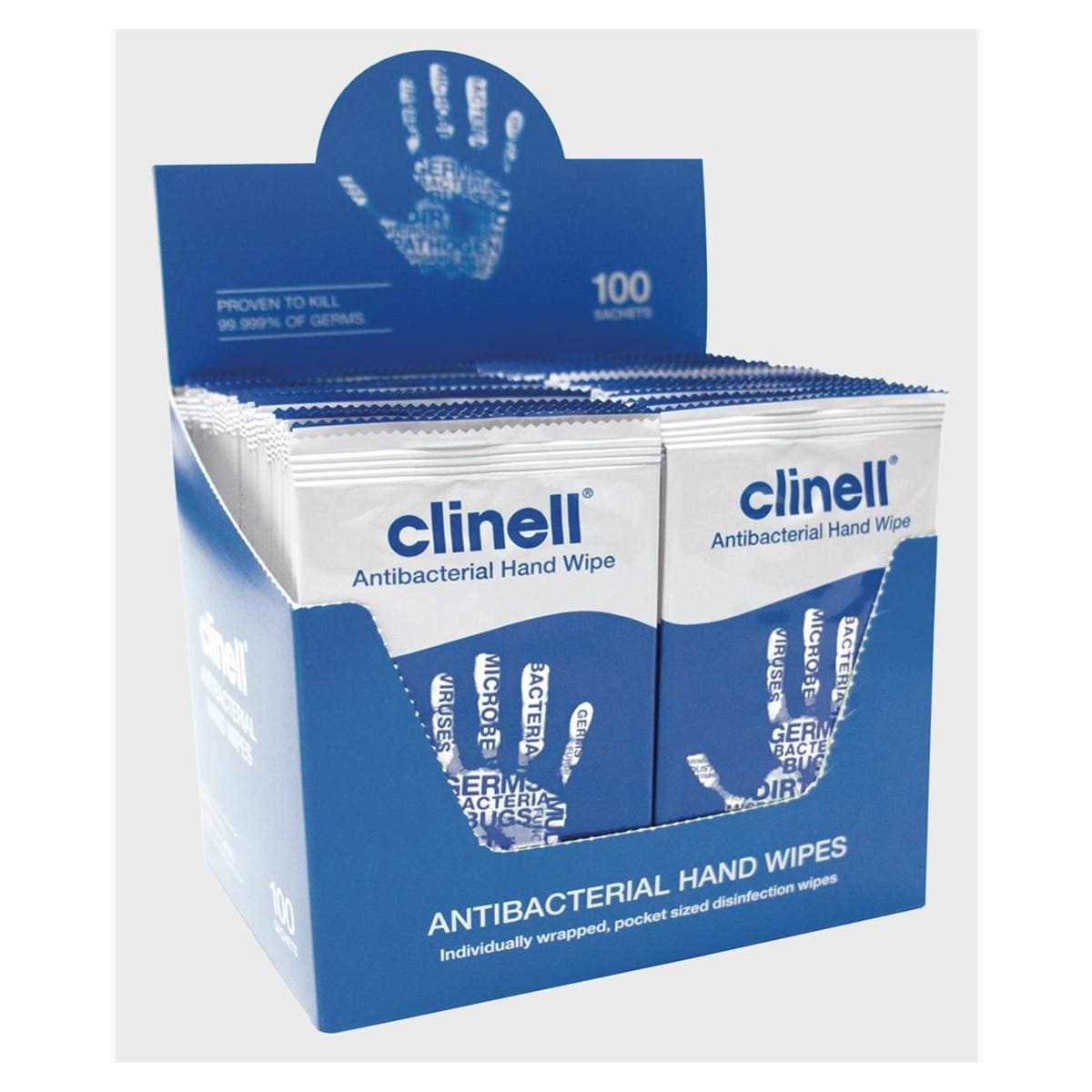 Clinell Antimicrobial Hand Wipes 100pk
